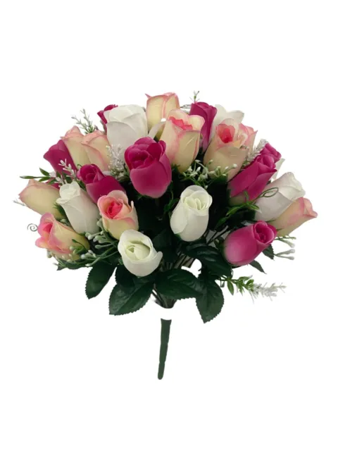 32 Heads Silk Artificial Fake Flowers  Rose Bunch Bouquet Home Wedding Decor