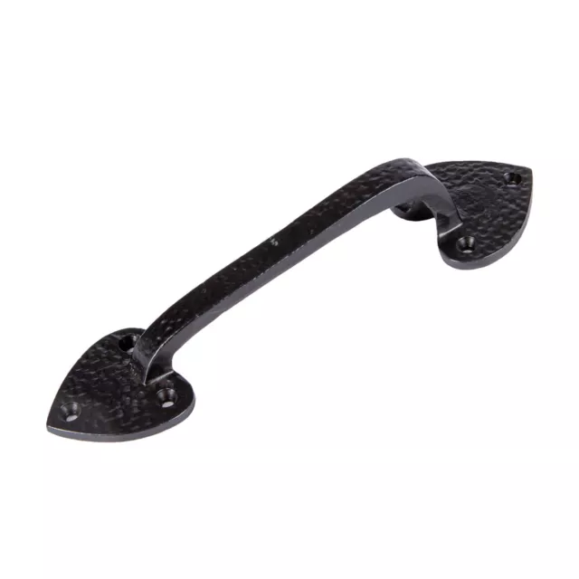 Rustic Arrowhead Door Handle Cast Iron Antique Cupboard Pull H205mm Black