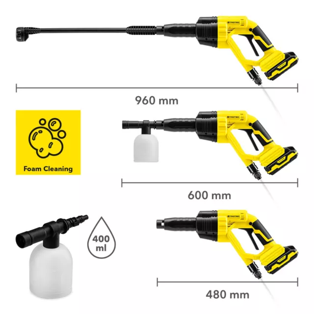 TROTEC Akku-Hochdruckreiniger PPWS 10-20V 120 l/h, 22 bar – sechs Sprüharten 2