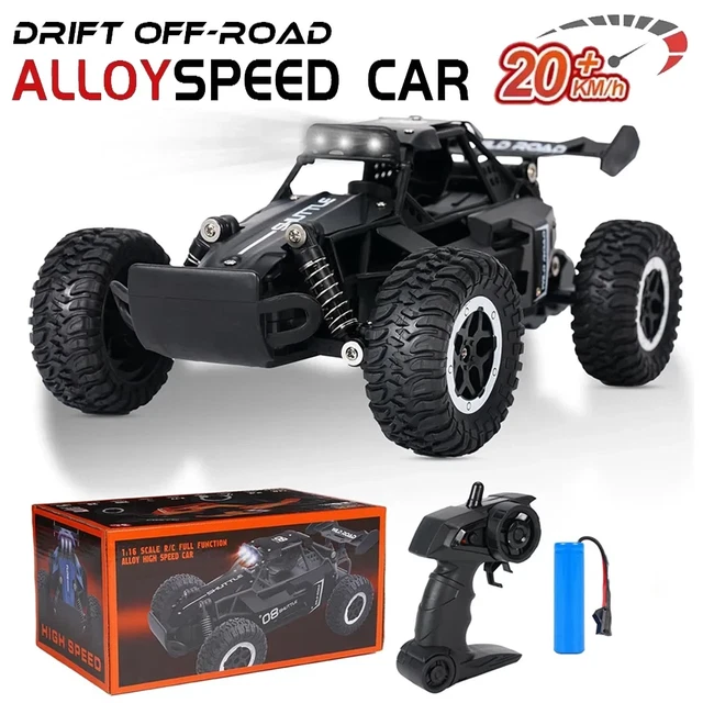 1:16 2.4G MODEL 2WD High-Speed Off-Road RC Car with LED Light Remote ...