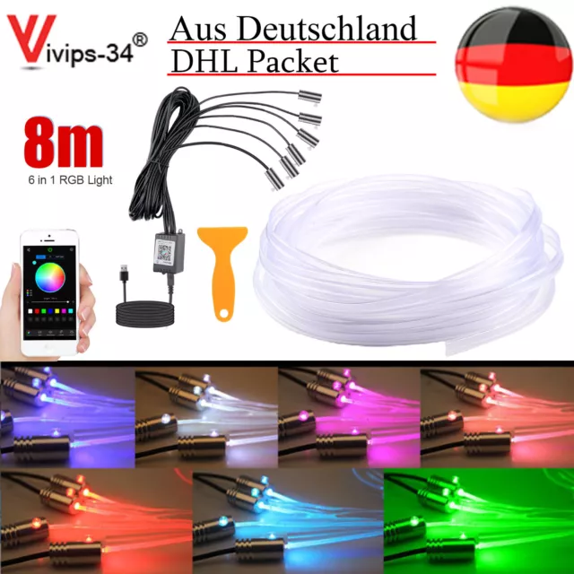 8m LED Auto Ambientebeleuchtung Lichtleisten APP RGB Für BMW E60 E61 E81 E87 E53