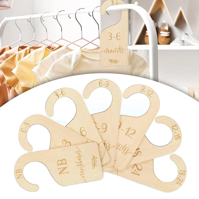 7 Pieces Baby Closet Dividers Nursery Clothes Organizers for Shower Gifts