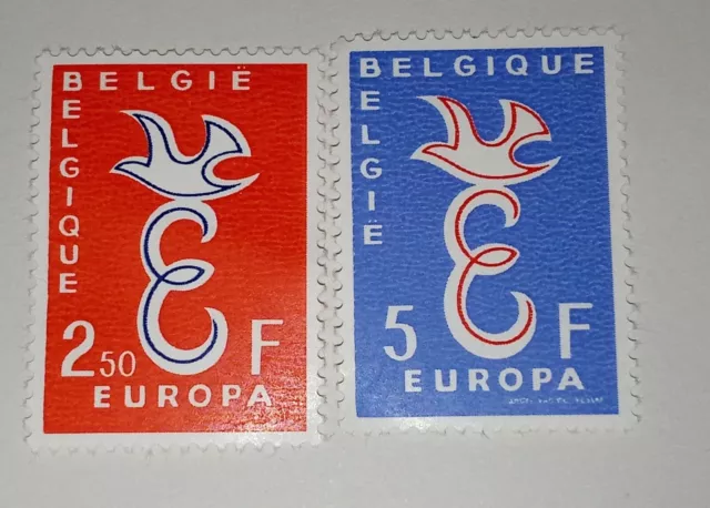 Timbres Europa neufs sans charnière  Belgique   Année 1958