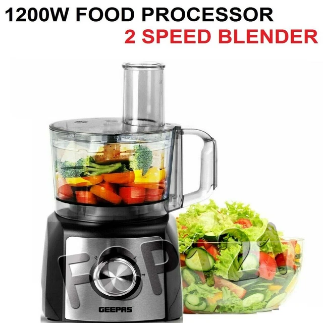 Geepas 1200W 2 Speed Food Teig Mixer Prozessor Mixer Häcksler Reibe