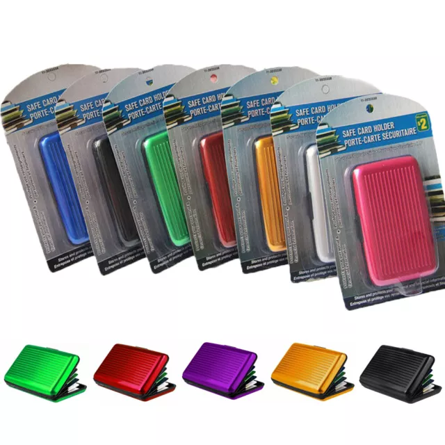 Mens Womens Card Wallet Card Holder Hard Case Credit Card RFID Card Holder Gifts
