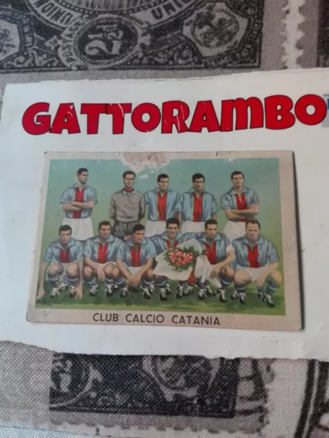 Figurine Cartonate n.46 Squadra Catania Rara 1960-61-Ed.Sidam Il Calcio Italiano