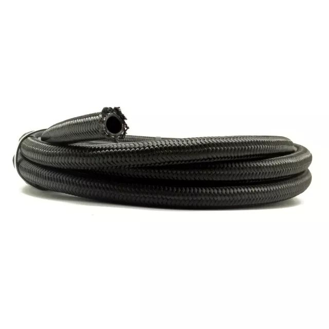 HEL PERFORMANCE geflochtener Schlauch schwarz Nylon - 6 AN JIC, 8 mm ID (10 M)