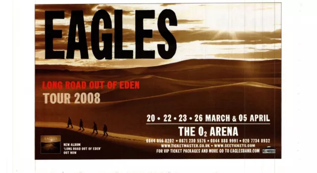 (Wor12) Magazine Advert 6X9" The Eagles : Long Road Out Of Eden Tour 2008