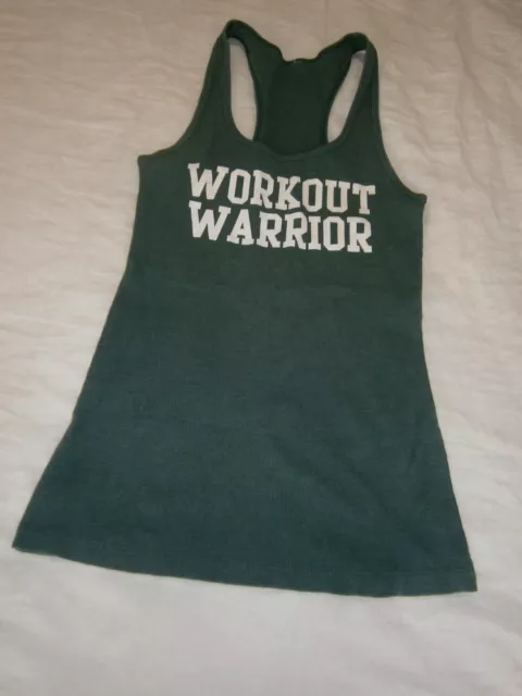 Lorna Jane Ladies Size Xs (8) Dark Green Exercise Tank Top - Workout Warrior