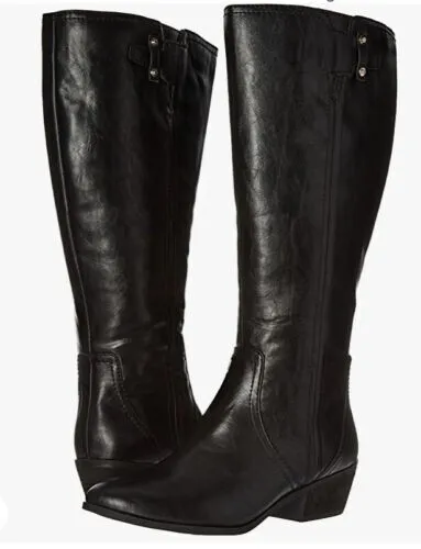 DR. SCHOLL'S WOMEN Brilliance Wide Calf Knee High Boots Black Sz 7 M ...