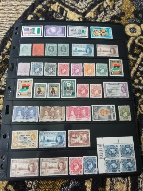 British Colonies - Nigeria Stamp Collection - MH - Classics - D73