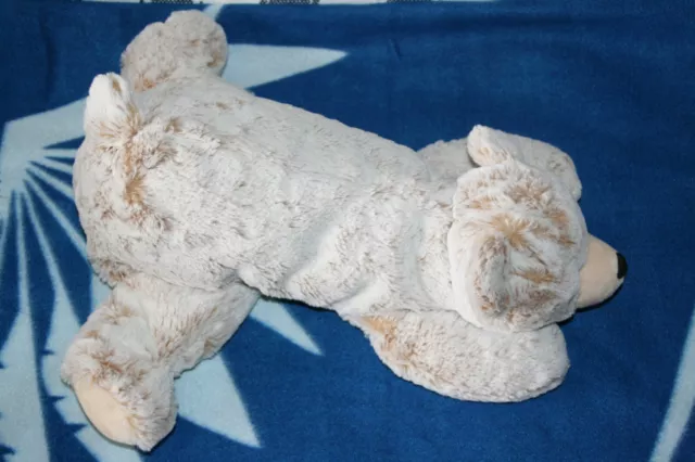 Dani Doudou Peluche Ours Allonge Beige Marron Chine Etat Neuf