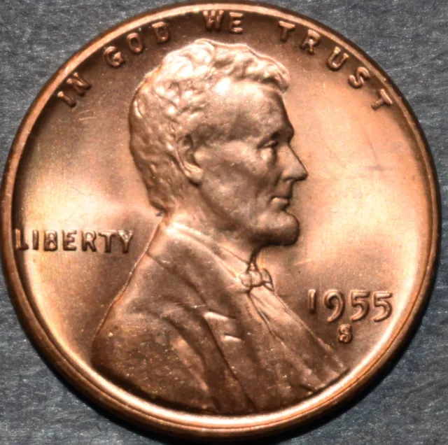 1955 S Lincoln Wheat Penny Choice BU Mint Red Uncirculated Cent - 25Z