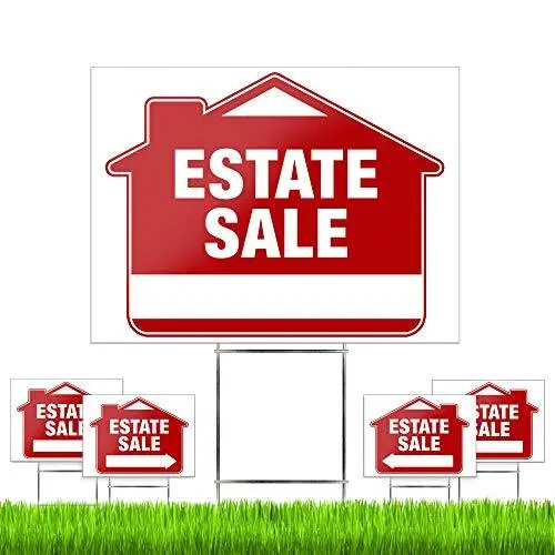Estate Sale Signs (Pack) – Premium LARGE 24” x 18” Double-Sided Estate Sale 5