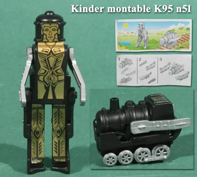 Kinder montable 1995, K95 n 51 locomotive - Lok Roboter + BPZ