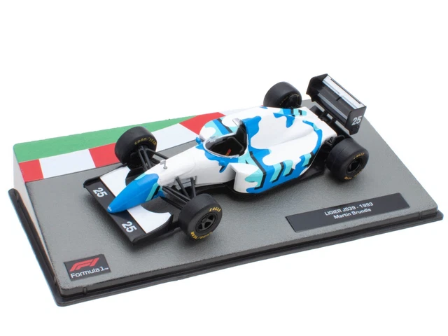 Miniature Formule 1 Ligier JS21 1983 - Échelle 1/43, Métal, Socle Vitrine, Pour Collectionneurs