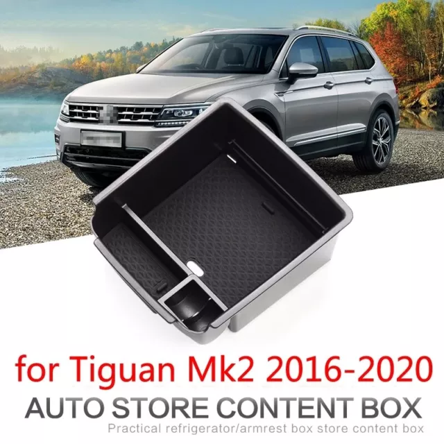 Car Armrest Box Storage for Volkswagen VW Tiguan Mk2 2016-2020 Central Organizer 2