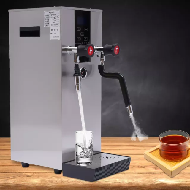 110V 2500W Commercial Black Espresso Maker Cappuccino Coffee Machine 12L New