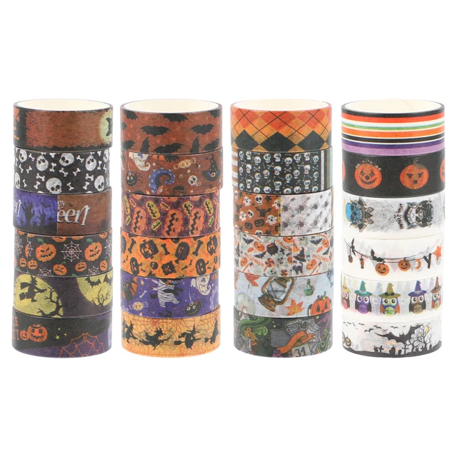 24 Rolls Ruban Décoratif Ruban Washi D'Halloween Album D'enfants Papier Kraft