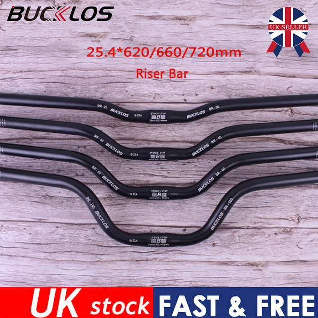 BUCKLOS 25.4*620/660/720mm Riser Handlebar Aluminum Alloy Mountain Bicycle Bar