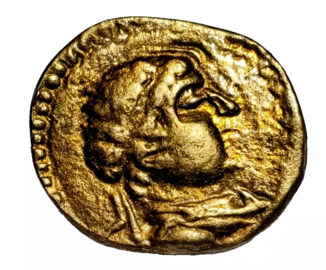 Rare Mint Ancient Greek Electrum Low Carat Gold Coin.eykratidou. 0,8 Gr.10 Mm