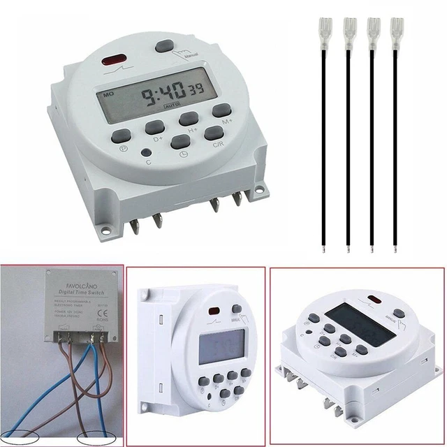 Timer Potenza Down Ricambio Parti Bianco Programmabili Ricambio 60x60x30mm