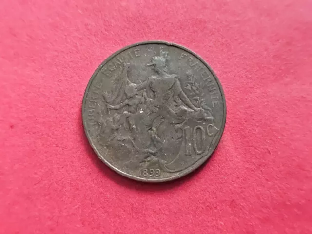 Frankreich    Dritte Republik       10  Centimes  1899       siehe Bilder !