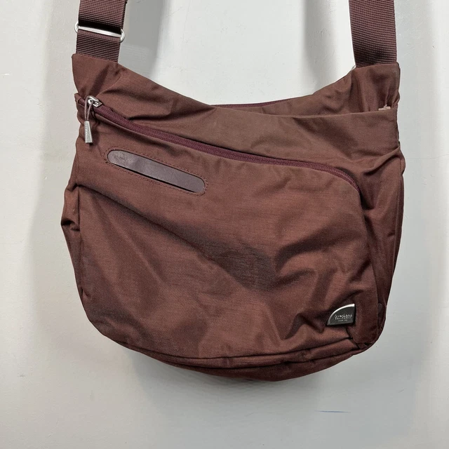 Overland Equipment Company Crossbody Travel Nylon Organizer Purse Pockets Brown