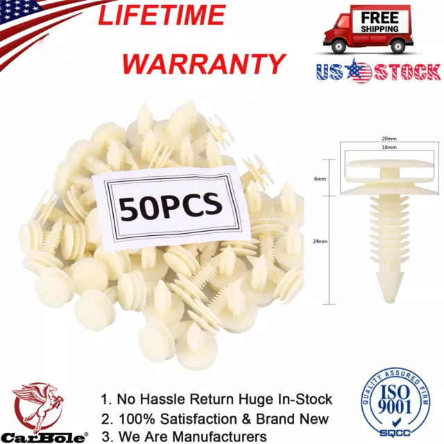 15960325 Car Door Panel Retainer Clips Rivet for GM GMC & Chevrolet Chevy 50pcs