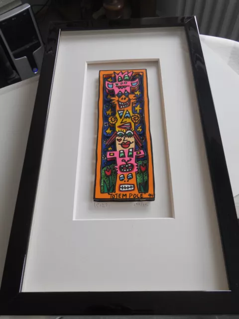 James Rizzi 3-D Totem Pole 159/350, 1994, handsigniert, mit Echtheitszertifikat