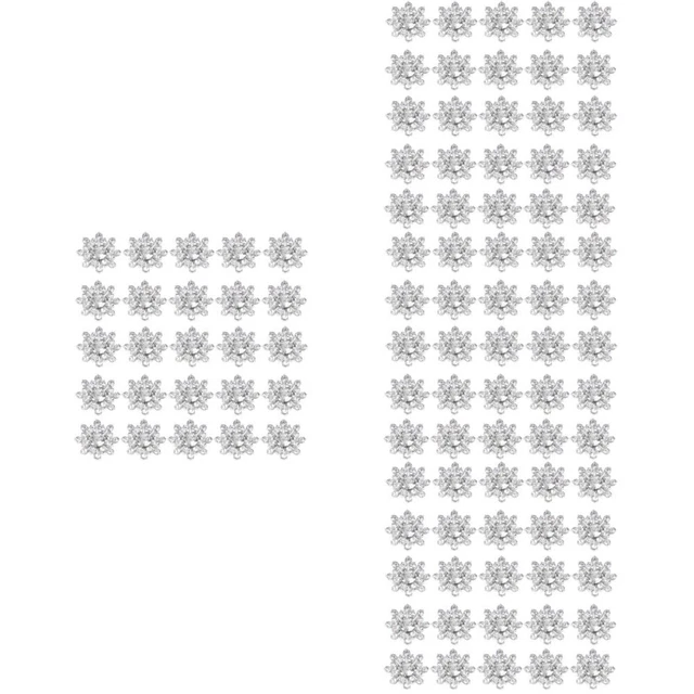 Rhinestone Decor Decorative Clothes Buttons Snowflake Drill Buckle Clothing
