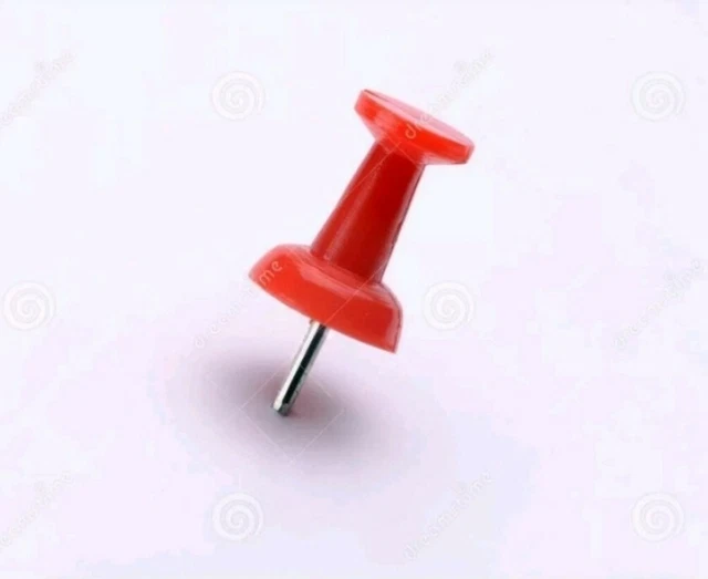 2 Red Drawing Pins 1