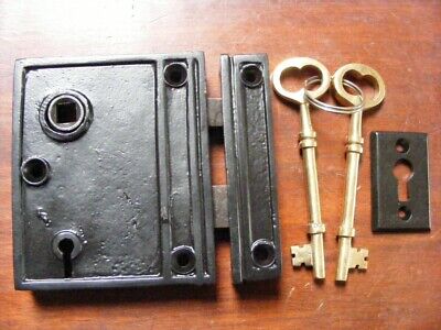 french style,victorian,compact rim lock and keeper.with keys TH 2011