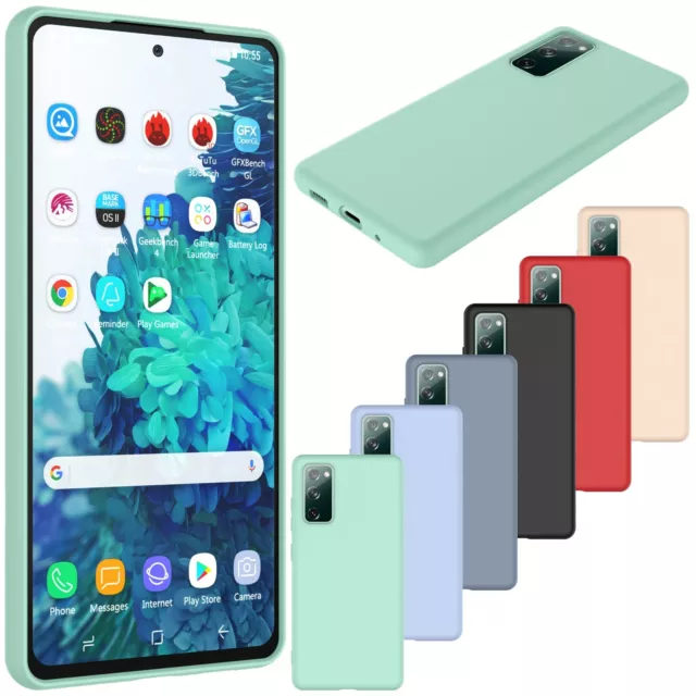 For Samsung Cell Phone Liquid Silicone Case Ultra Thin Slim Soft Fitted Cover
