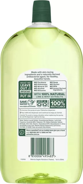 Palmolive Foaming Antibacterial Liquid Hand Wash Soap 3L (3 x 1L ), Lime an Mint 2