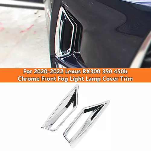 For 2016-2019 Lexus RX350 450h Chrome Rear Bumper Fog Light Lamp Cover Trim