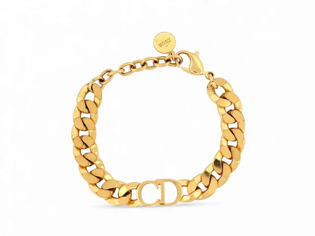LES PIERRES PARIS Bracelet jonc ajustable doré gourmette Art ethnique 6