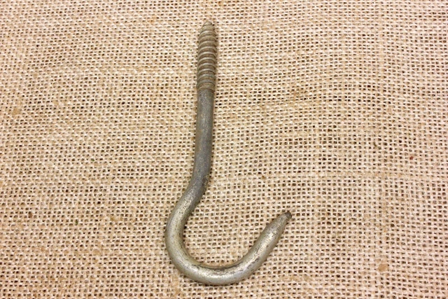 Old Hanging Plant Hook Barn Hanger Wash Line Swing 4 1/4" Vintage Galvanized