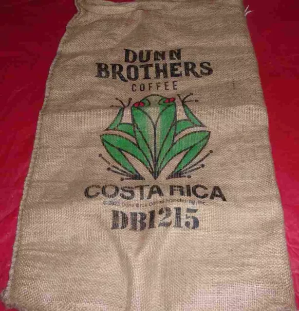 Large Costa Rica Coffee Bean Burlap Bag Sack, Wall Art, 30" X 17"