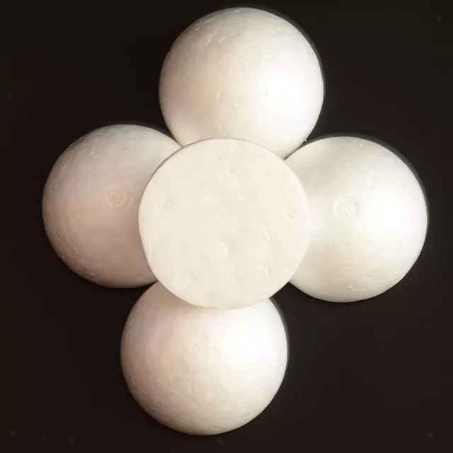 5pcs 120mm Half Round Solid Styrofoam Foam Balls for Christmas Wedding Party