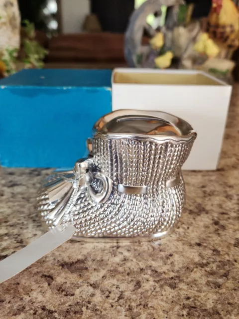 Baby Bootie Coin Bank by  Raimond Silver Plated