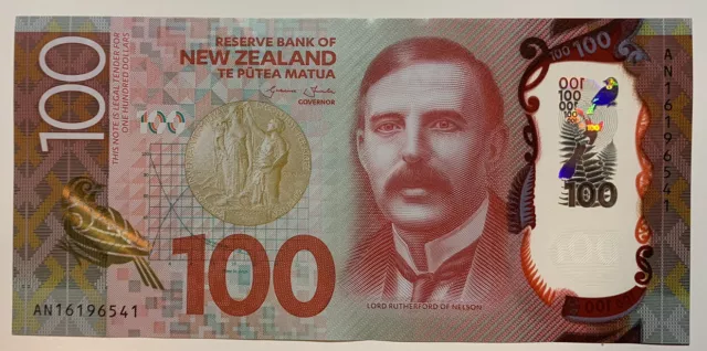 New Zealand 100 Dollars 2016 UNC P-195 Polymer