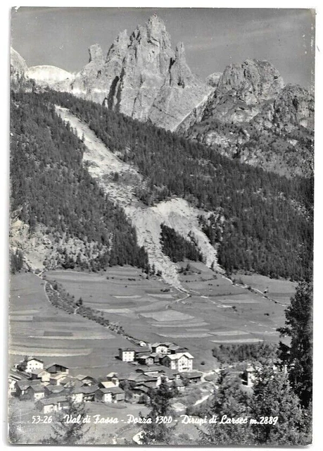 CARTOLINA DI TRENTO ,VAL DI FASSA - POZZA viaggiata 1963