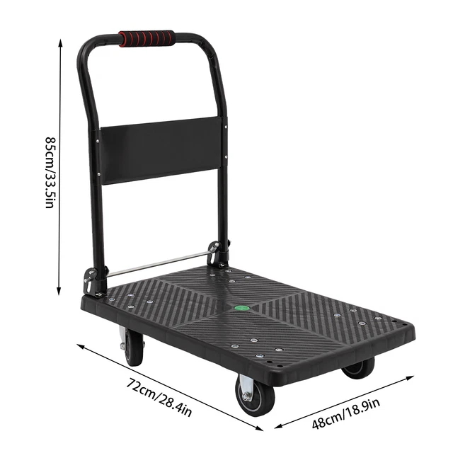CARRELLO TRASPORTO CARRELLO Piattaforma Carrello Manuale Carrello Pieghevole 296256186475 - 5