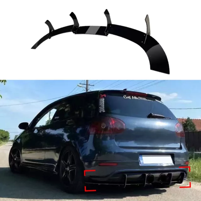Rear Bumper Diffuser Lip Cover Shark Fin For VW Golf 5 MK5 R32 2005-2008 2006 MO