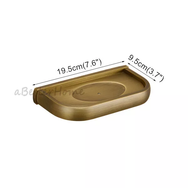 Solid Simple Wall Mounted Bathroom Shower Soap Dish Holder Storage Rack Cup Tray 2