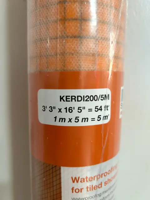 Schluter - KERDI200 54ft Waterproofing Membrane Roll - NEW 3’3”x16’5”