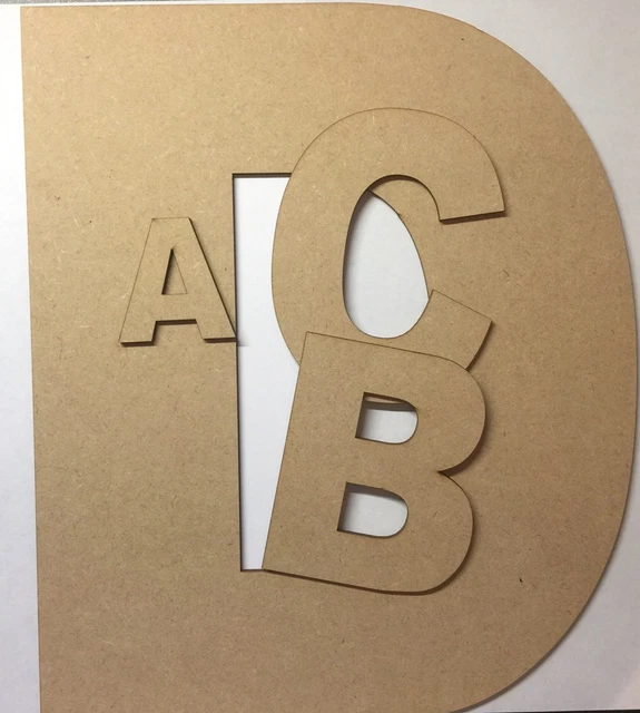 WOODEN HANGING MDF laser cut Alphabet Arial Letters & Numbers,9 mm ...