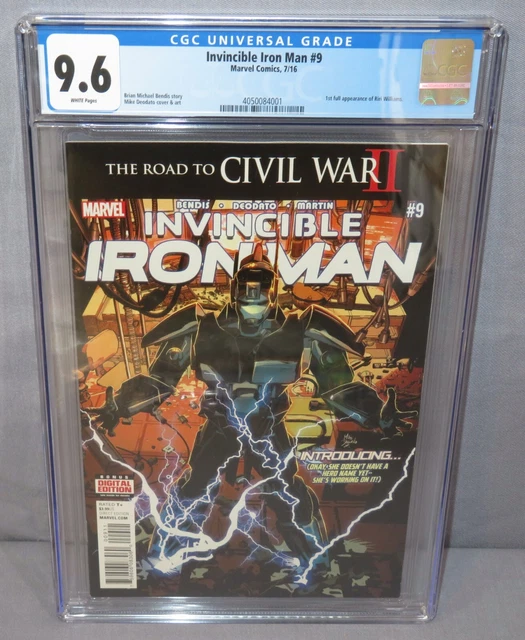 INVINCIBLE IRON MAN #9 (Riri Williams Ironheart 1st app) CGC 9.6 NM+ Marvel 2016