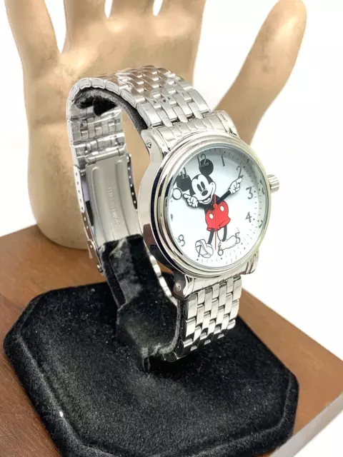 Disney Mickey Mouse Women's Watch White Dial Silver Stainless Steel WDS000682 2